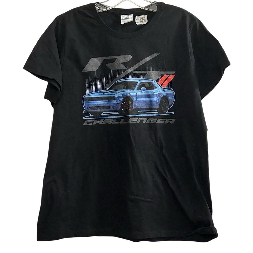 Port & Company Men's Black Graphic‎ Print Challenger T-Shirt Size L